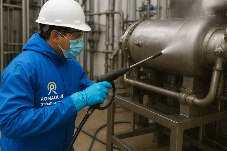 Limpieza de equipos industriales